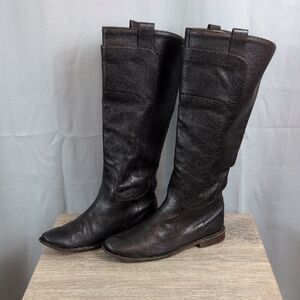 Frye Chocolate Brown Knee High Leather Boots. 8.5.
